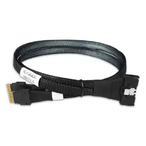 Icy Dock MB310L-B SAS Cable 0.5m Black MCIO 8i SFF-TA-1016 2x SlimSAS 4i SFF-8654