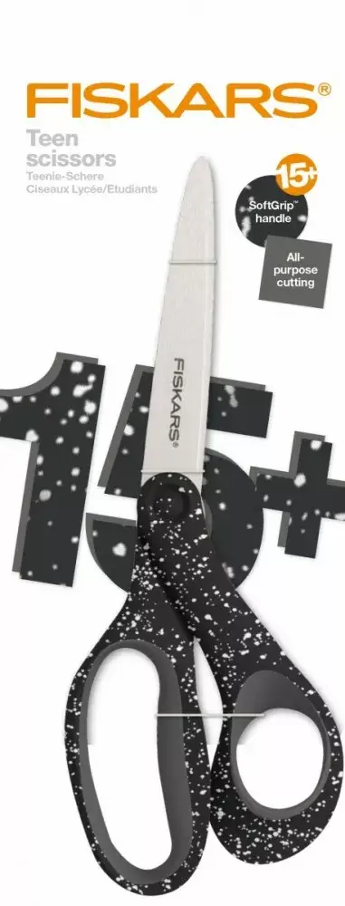 Fiskars Teenager Scissors 20cm Dotted Black Photo 3
