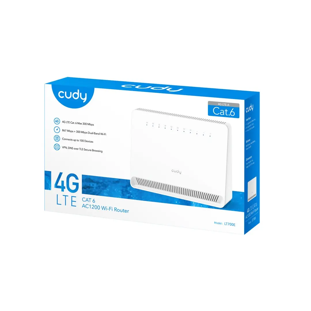 Cudy LT700E 4G Cat 6 AC1200 Wi-Fi maršrutētājs Photo 9