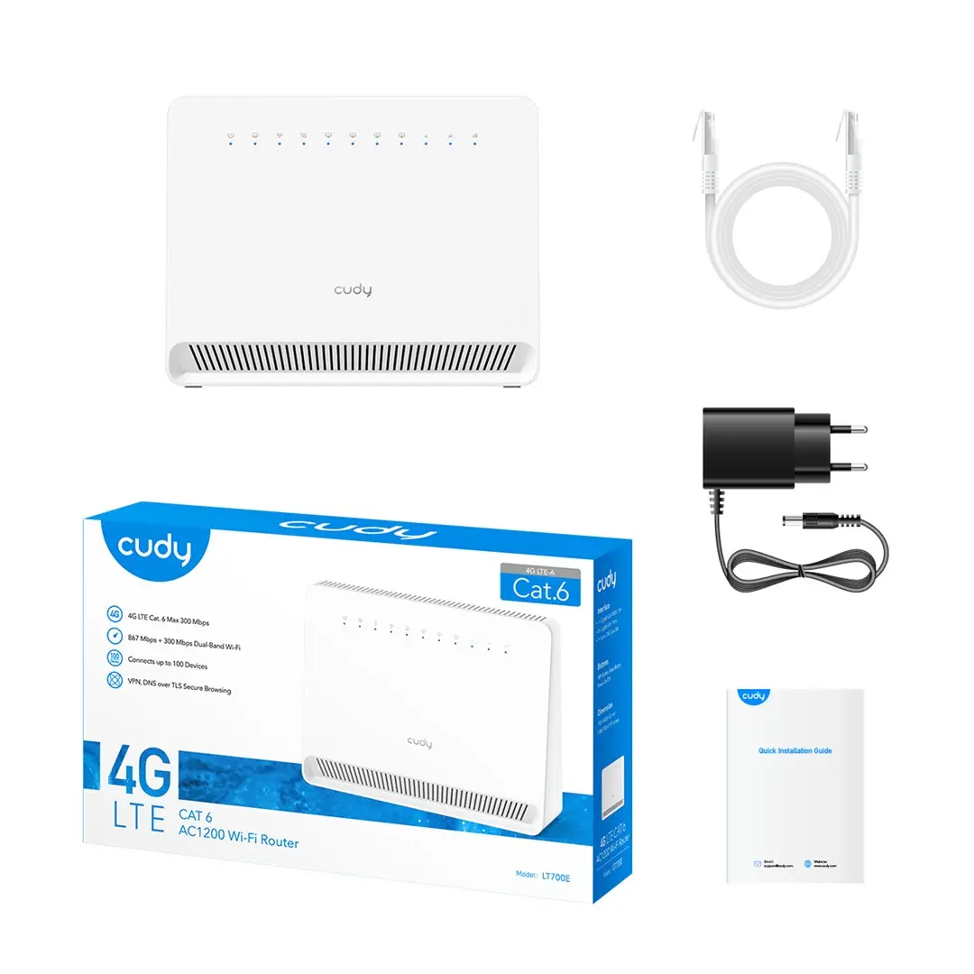 Cudy LT700E 4G Cat 6 AC1200 Wi-Fi maršrutētājs Photo 10
