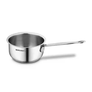 Saucepan Korkmaz TR17A1397 12 cm, 750 ml, stainless steel, induction-compatible, tempered glass lid