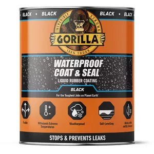 Sealant Gorilla Waterproof Coat & Seal 946 ml, black — Gorilla 946ml waterproof sealant