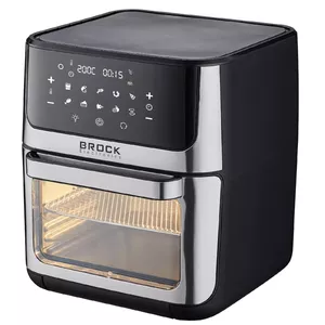 Аэрогриль BROCK DA 1000 BK, 1800 Вт, 12 л, LED-дисплей, стеклянная дверца, регулировка температуры 40-200°C