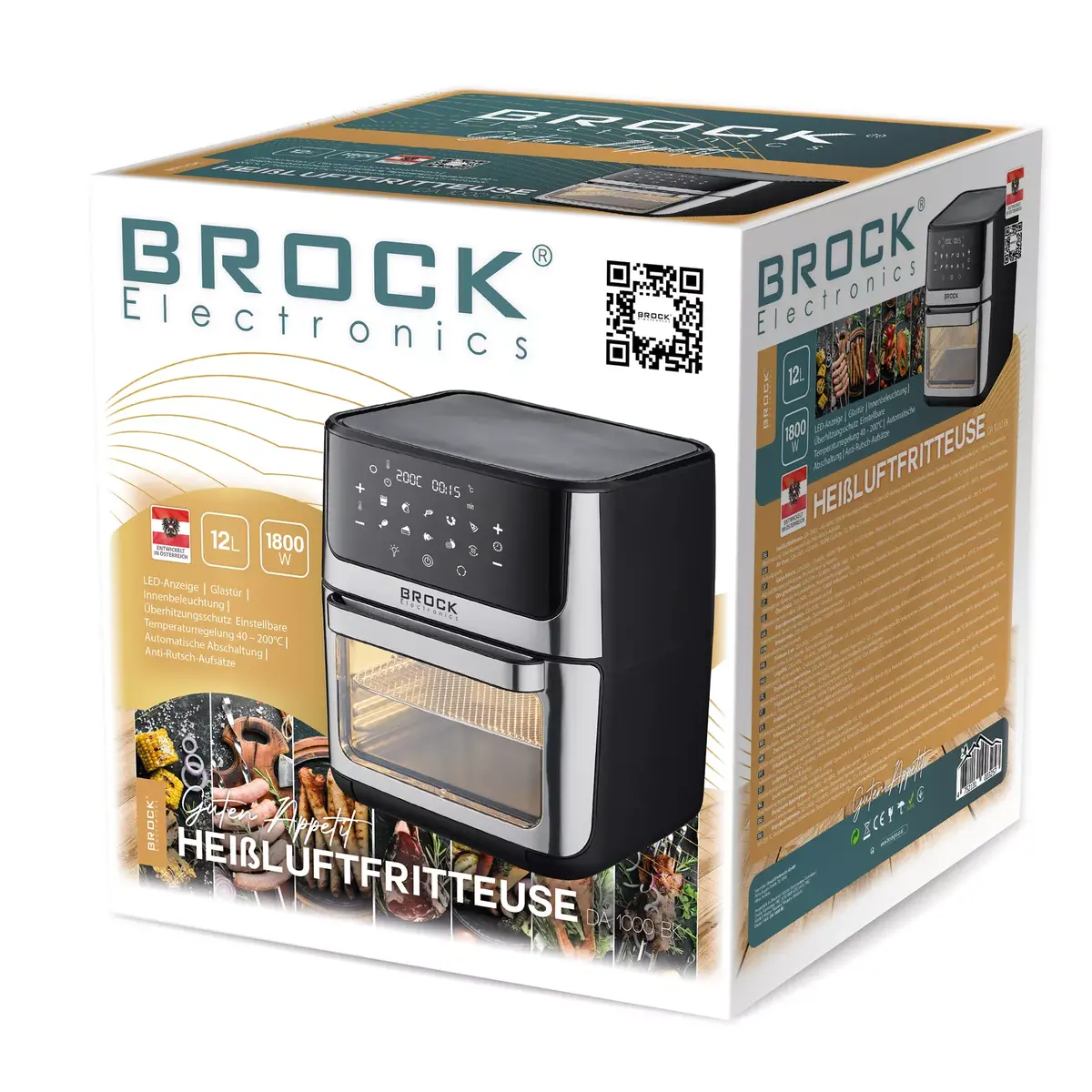 Аэрогриль BROCK DA 1000 BK 12 л 1800 Вт Photo 2