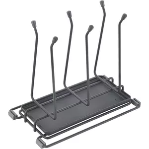 Bottle Dryer / Vase & Glass Draining Rack METALTEX IT01321606, 25x14 cm, black plastic tray, stainless steel, Touch-Therm