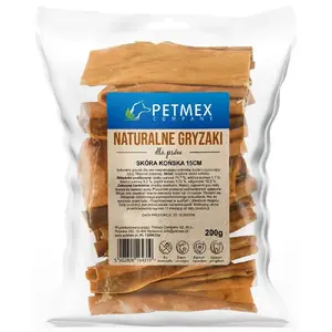 Жевательная лакомство для собак PETMEX Horse Skin 200 г — одноингредиентное гипоаллергенное дентальное угощение для взрослых