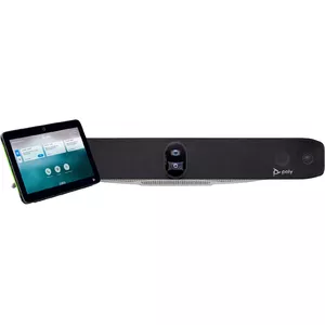 Video collaboration bar HP POLY Studio X70 with TC10 controller — 4K Ultra HD, 7.3x digital zoom, Ethernet, Wi‑Fi, Bluetooth (no power cord, no radio)