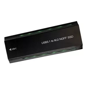 External M.2 PCIe SSD enclosure extra digital HC380527, USB 3.2 20Gbps, RGB lighting