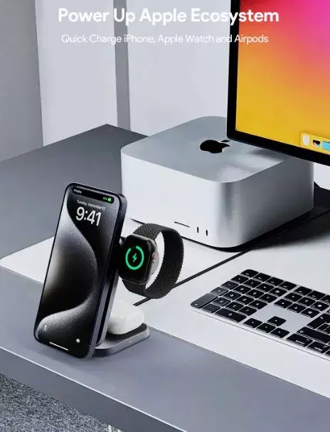 AUKEY LC-MC312 MagFusion Z Qi2 Зарядная Станция Photo 4
