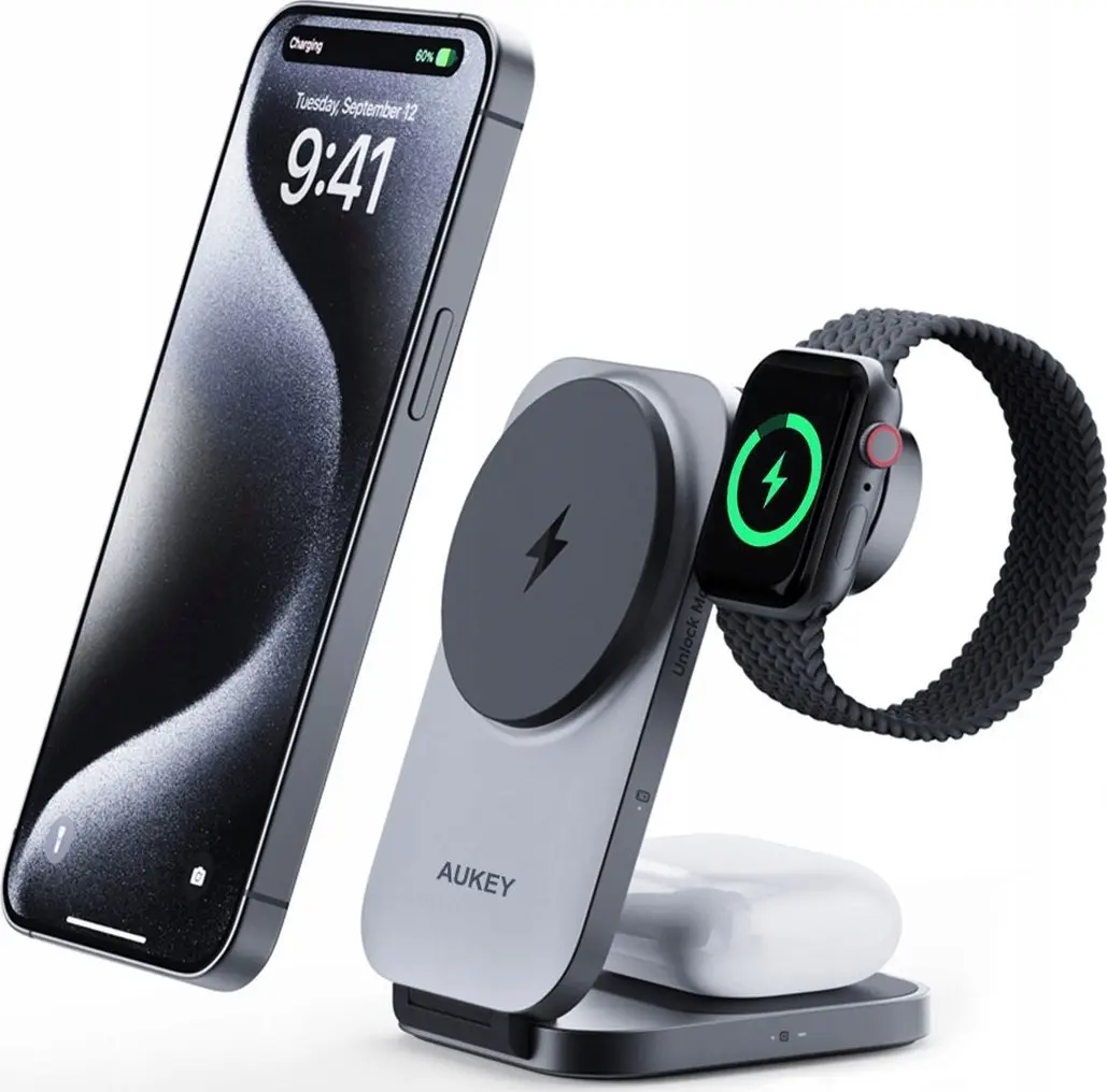 AUKEY LC-MC312 MagFusion Z Qi2 3-in-1 Charging Station Photo 6