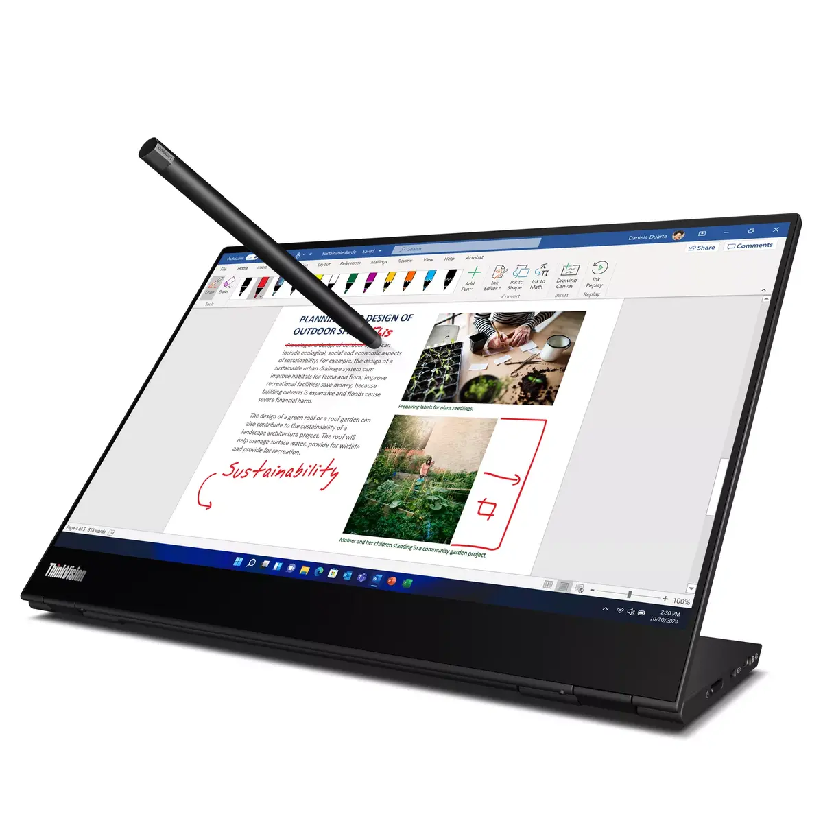 Монитор Lenovo ThinkVision M14t Photo 15