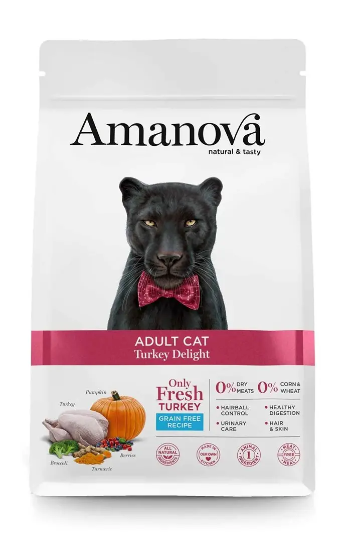 Amanova Adult Cat Turkey Delight Sausā