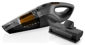 Rokas putekļsūcējs ETA Rotary 2425 90000 — sausa un mitra tīrīšana, bez maisiņa, akumulatora, HEPA, 30 min, 0.4 L, melns