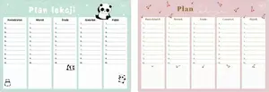 Notebook refill pads INTERDRUK Lesson Plan A4 for girls, 10 sheets, ruled layout