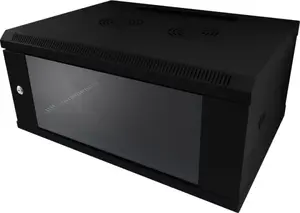 Wall-mounted rack cabinet ALLNET ALL-SMC6409SCHWARZ 9U, max load 50 kg, key lock, black