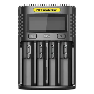 Battery Charger Nitecore UMS4 DC 12V Compatible with LiFePO4 Li-Ion NiCd