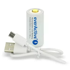 Rechargeable Li-ion Battery everActive 16340 3.7V 700 mAh with micro USB