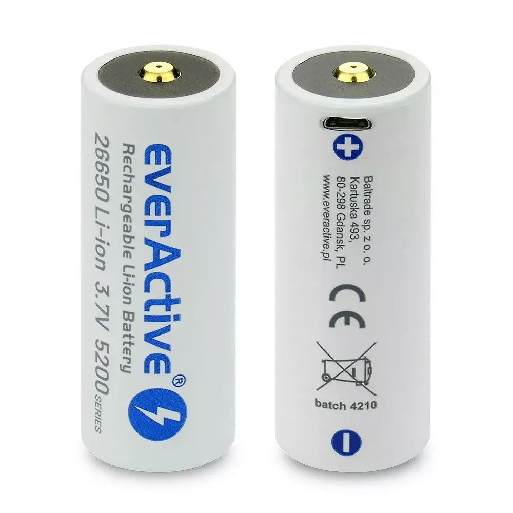 everActive EV26650-52M 3,7V 5200mAh uzlādējams Photo 5