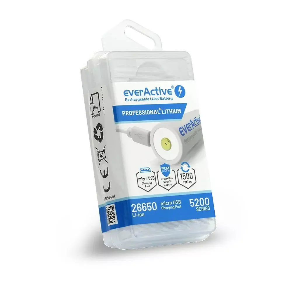 everActive EV26650-52M 3,7V 5200mAh uzlādējams Photo 7