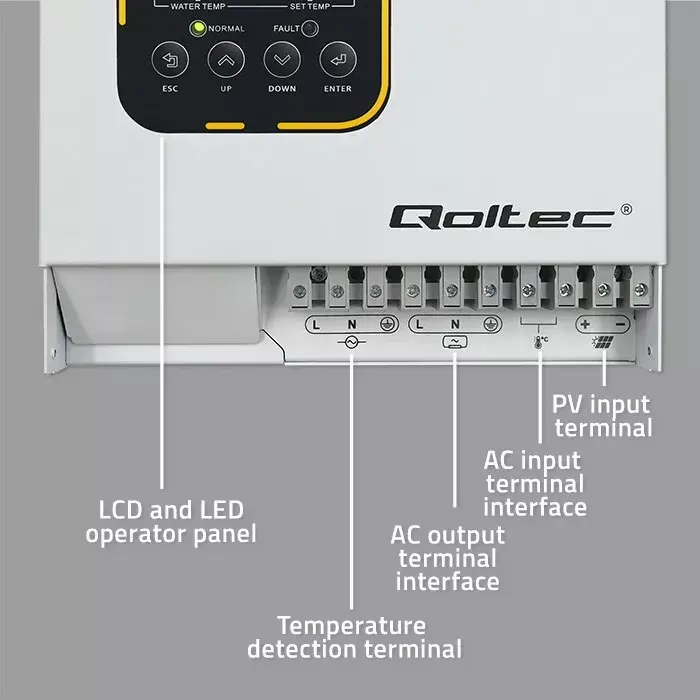Invertors QOLTEC ECO Solar Boost 4kW MPPT LCD Photo 4