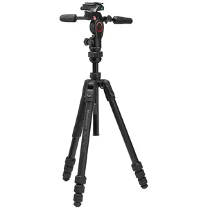 Statīva komplekts Manfrotto MKBFRTA4GTFB-3W — alumīnija statīvs ar 3‑virzienu galvu