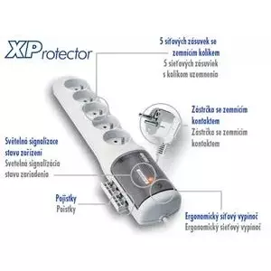Power distribution panel Acar XProtector 3m 5×220V White