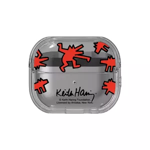 Case Samsung Keith Haring Slickback for Galaxy Buds3 Pro Red Transparent