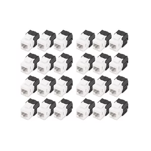 Digitus CAT 6 Keystone Jack экранированный 24 штуки Плоский Черный Белый RJ-45