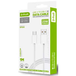 Кабель USB-A — USB-C D-Fruit DF105 1 м, белый