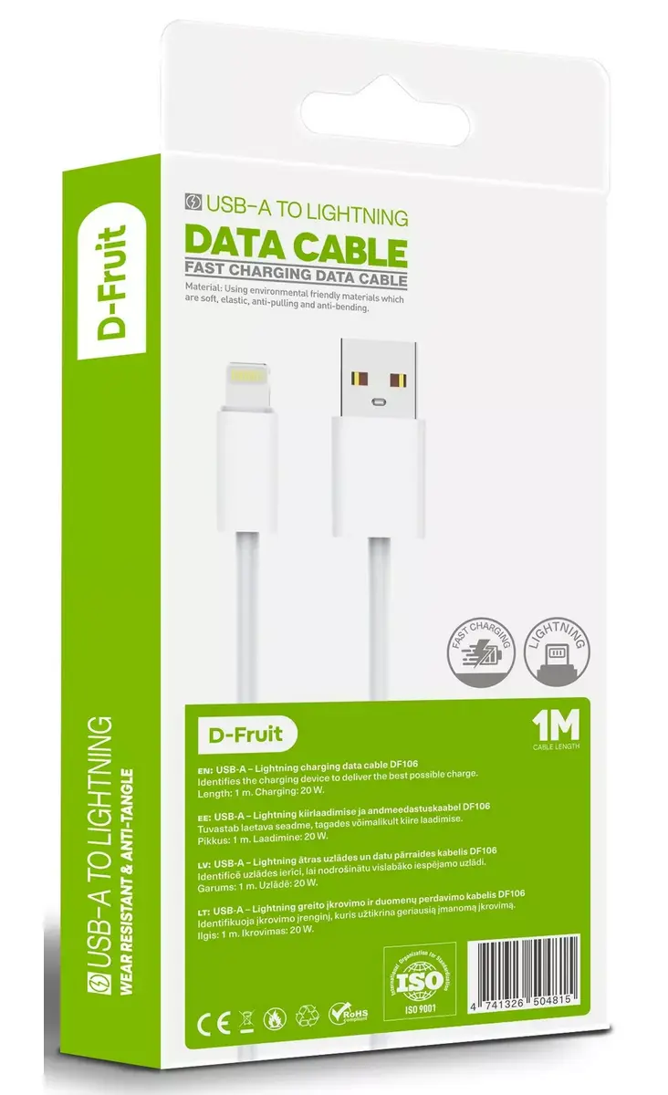 Кабель USB-A—USB-C D-Fruit DF105 1 м Photo 2