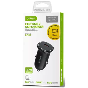 Car charger D-Fruit DF104 30W USB-C with USB-C cable