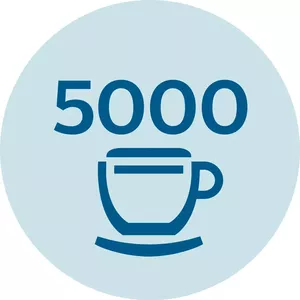 Up to 5000 cups* without descaling thanks to AquaClean