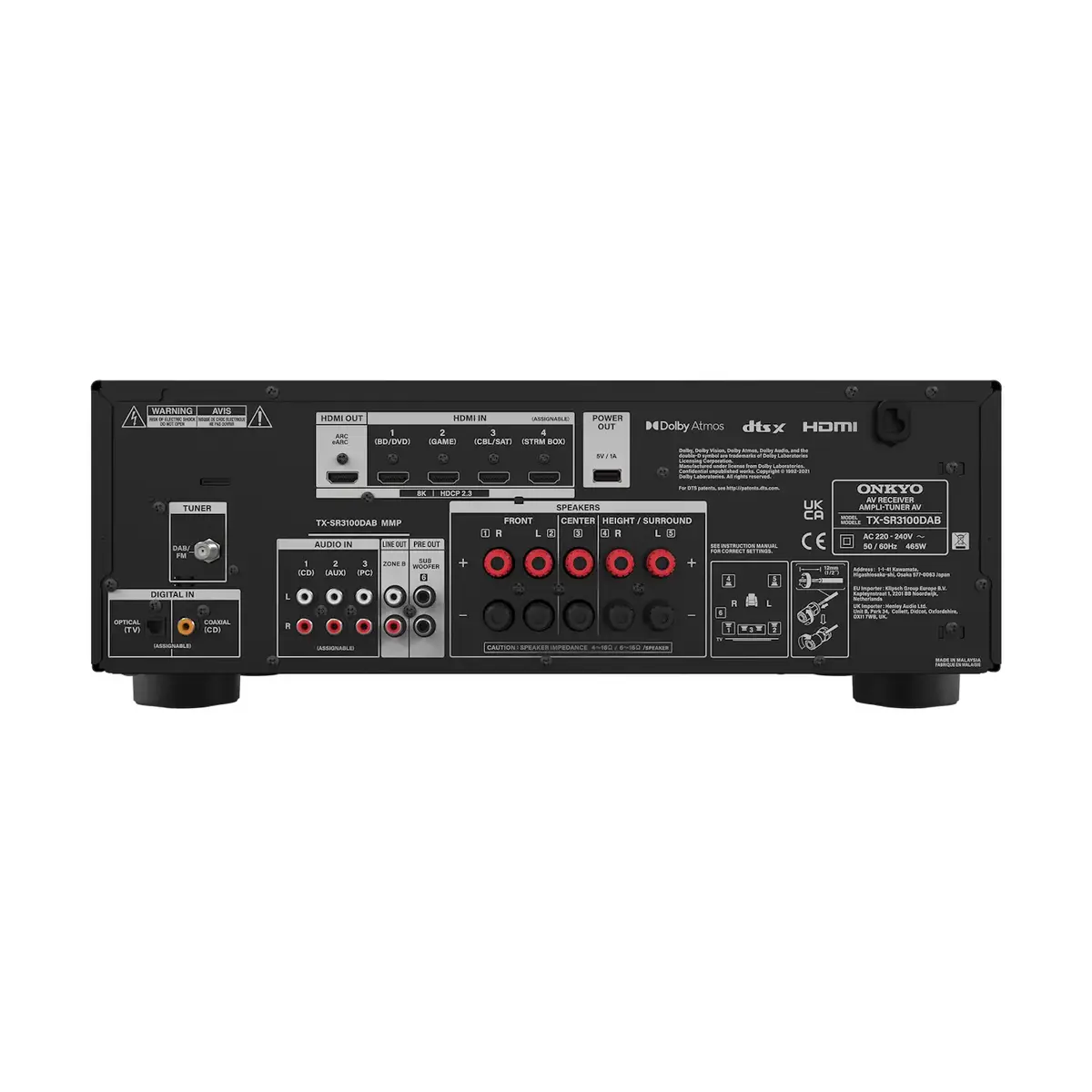 Onkyo TX-SR3100 AV uztvērējs 5.2 ch Photo 3