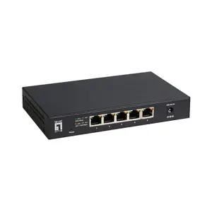 5-Port Unmanaged 2.5G Ethernet Switch LEVELONE GEU-0525 — 5× 2.5G RJ-45, unmanaged, 25 Gbit/s switching, wall-mountable