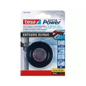 Samo-vulkanizējoša silikona lente Tesa XTREME REPAIR melna 2,5 cm x 0,019 m