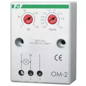Ограничитель потребления энергии FF OM-2, 16A, регулируемый 200–2000 Вт, для накладного монтажа