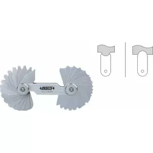 INSIZE radius gauge set model 4801-16 — curved radius gauges, range 7.5–15 mm