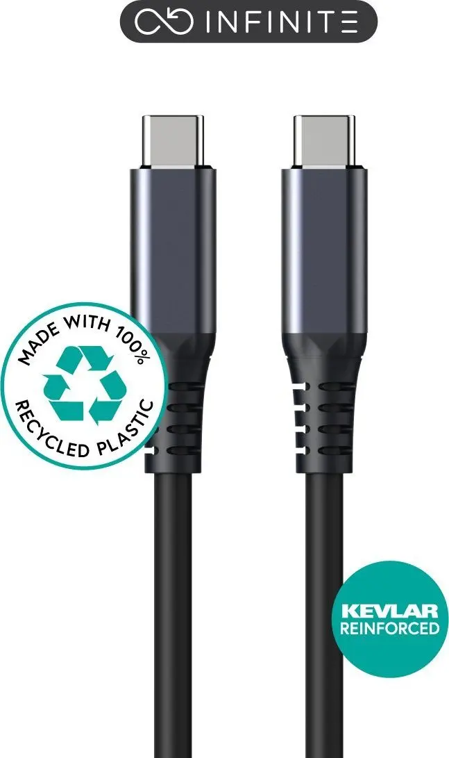eSTUFF ES604275 USB4 Gen 2x2 USB-C kabelis 2 m Photo 4