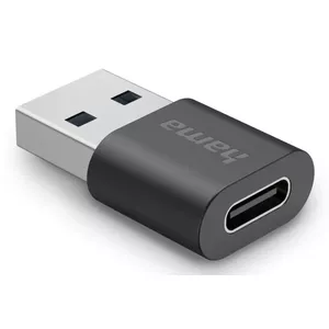 Hama 00200357 cable gender changer USB-A USB-C Black