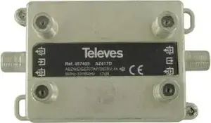 Splitteris Televes AZ417D 4‑veidi 17 dB 5–1218 MHz