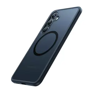 Protective phone case Torras Guardian-Mag for Samsung S24+ — slim black, magnetic accessory compatible