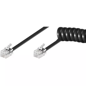 Goobay Phone Handset Spiral Cable 2m RJ-10 Connector