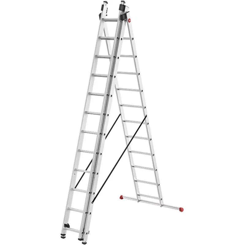 Алюминиевая комбинированная лестница Hailo ProfiStep Combi 3x12 Photo 3