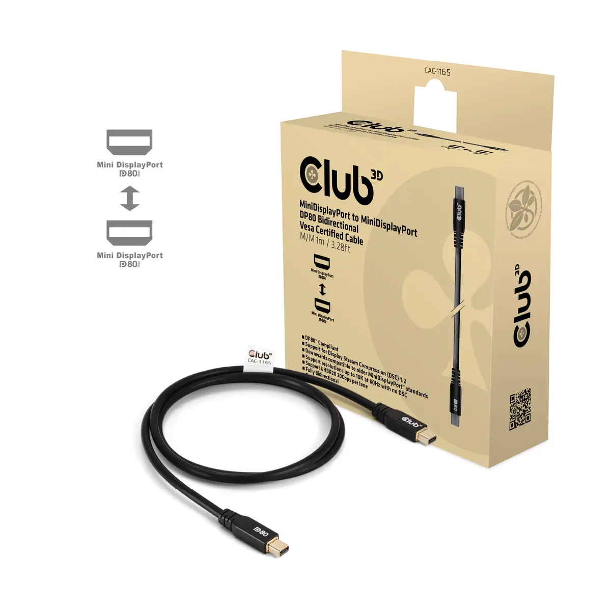 Club 3D Mini DisplayPort līdz Mini