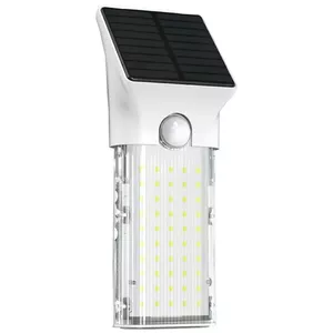Настенный уличный светильник PowerNeed SWL-15, LED, 26 несъёмных светодиодов, IP65, Li‑Ion 7,4 Wh, белый, USB/солнечная/аккумулятор