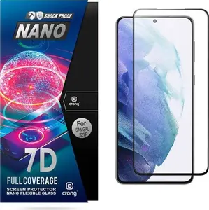 Crong screen protector for Samsung Galaxy S21+ — 7D Nano Flexible Glass hybrid 9H full-screen