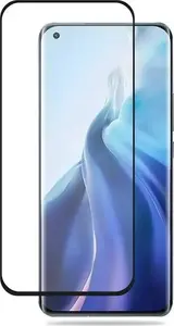 Tempered 3D Armour Glass screen protector Crong for Xiaomi Mi 11 — 9H Full Glue, full-screen coverage, installation frame
