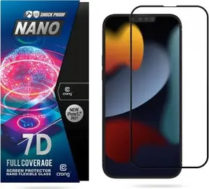 Защитное стекло Crong 7D Nano Flexible Glass для iPhone 14 Plus / iPhone 13 Pro Max, гибридное 9H на весь экран