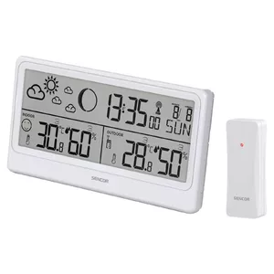 Weather station SENCOR SWS3600 with indoor/outdoor temperature and humidity, radio-controlled clock, supports up to 3 sensors