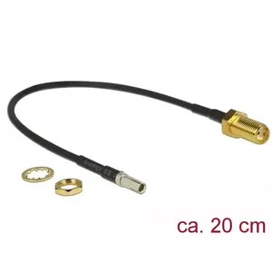 Coaxial Cable DeLOCK 89912 RG-174 0.2 m TS-9 SMA Black